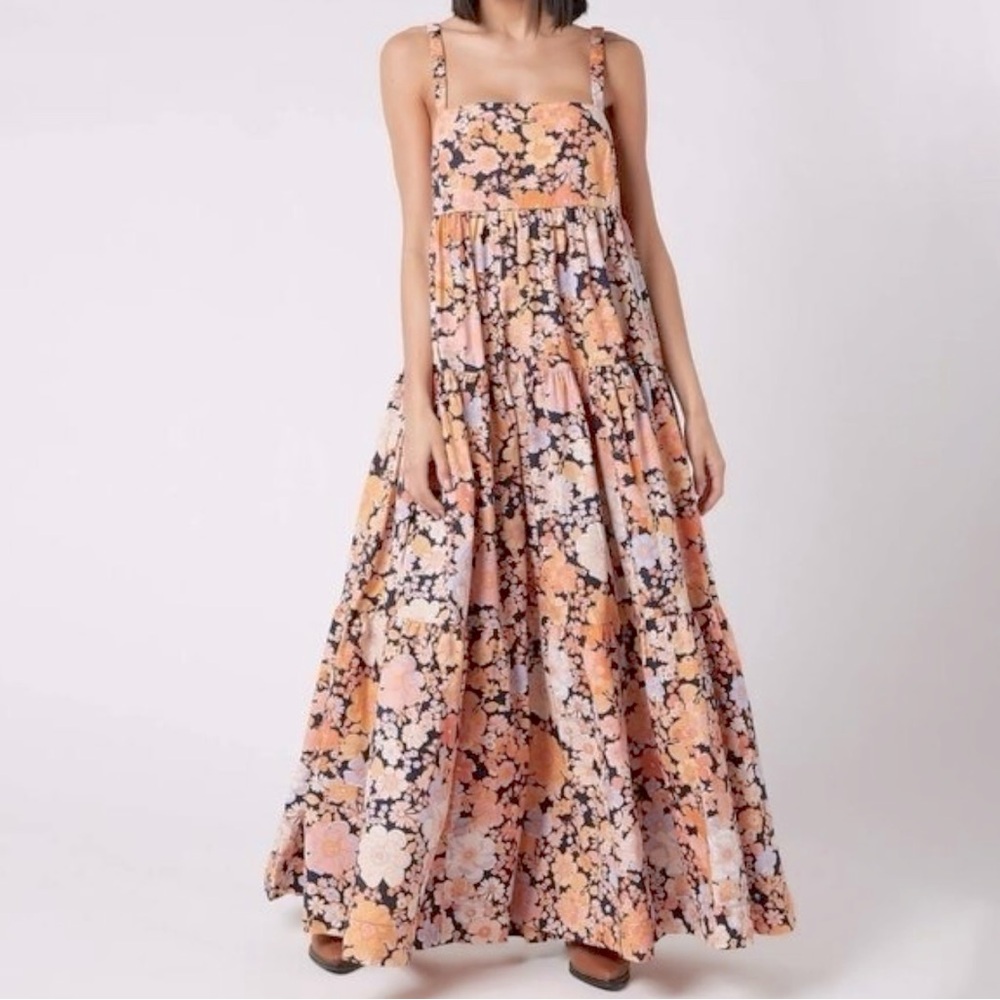 FREE PEOPLE® Park and Slope Floral Maxi Dress - Size M
